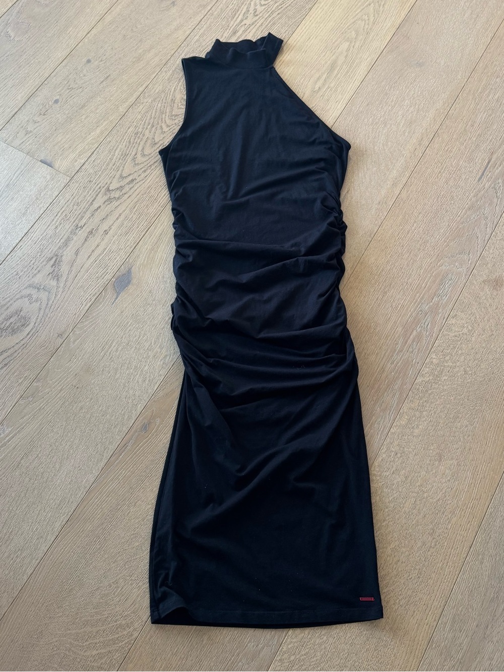 n: philanthropy High Neck Bodycon One Shoulder Black Dress Small